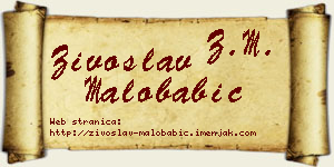 Živoslav Malobabić vizit kartica